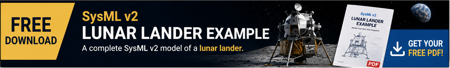 Free download: SysML v2 Lunar Lander example PDF