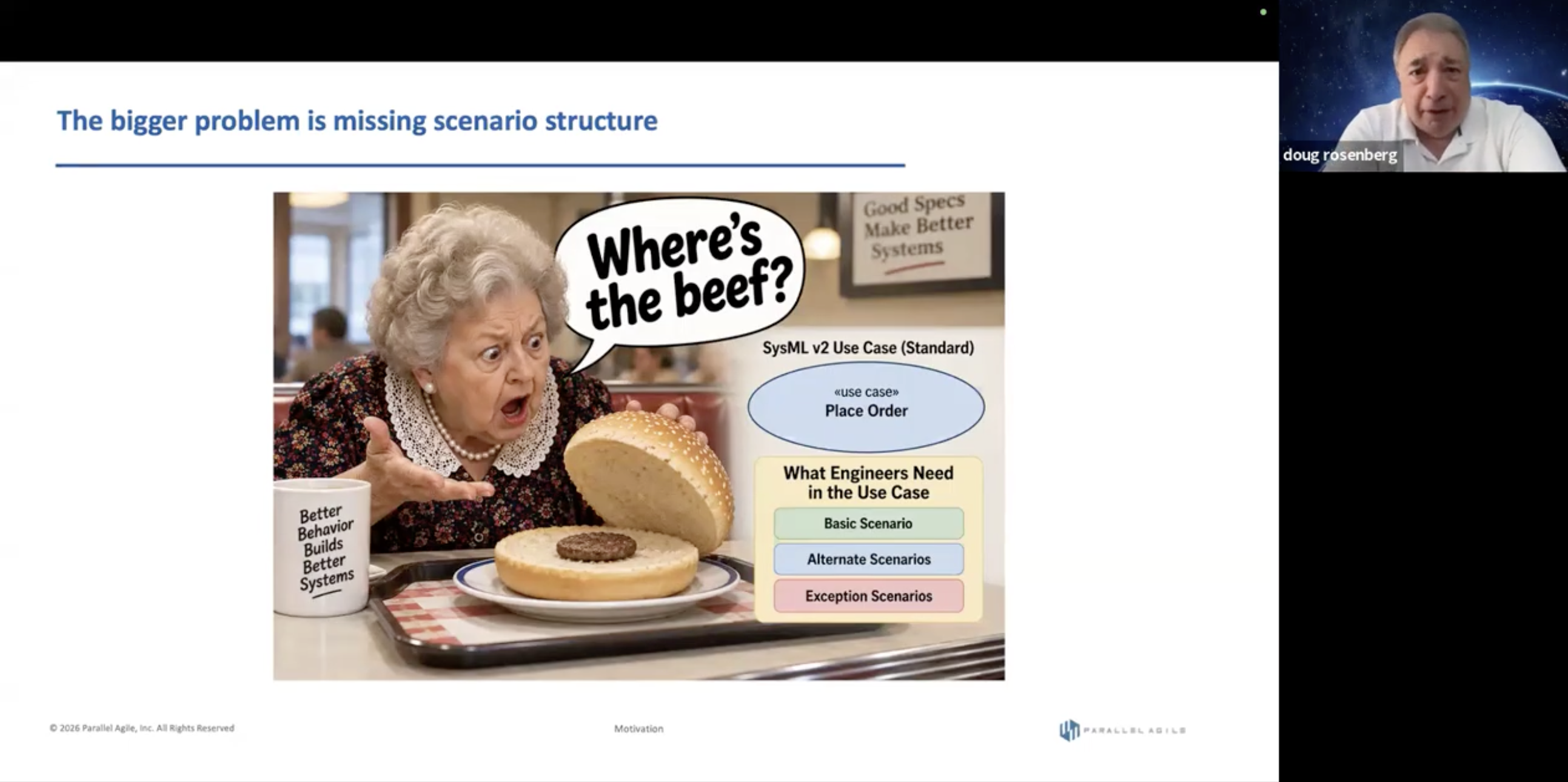 Doug Rosenberg introduces structured use cases and the need for scenario structure